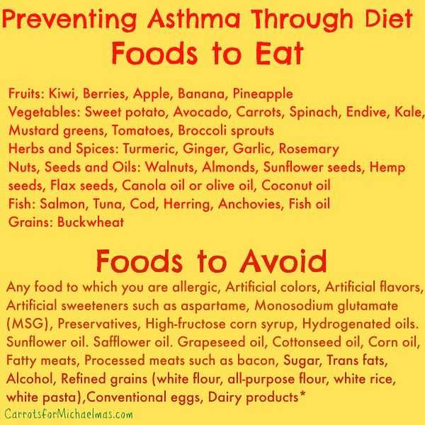 Preventing Asthma Through Food: What to Each and What to Avoid //Carrots for Michaelmas