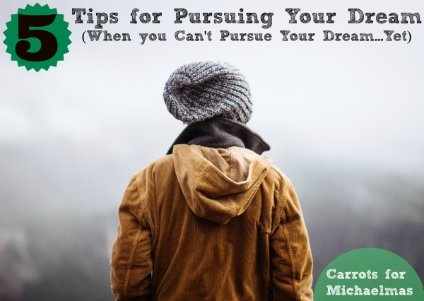 5 Tips for Pursuing Your Dream (When You Can't Pursue Your Dream...Yet)