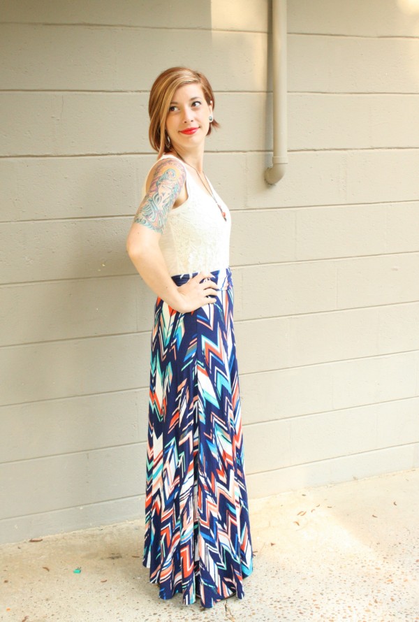 Jordie Abstract Chevron Print Maxi Skirt: Renee C Stitch Fix