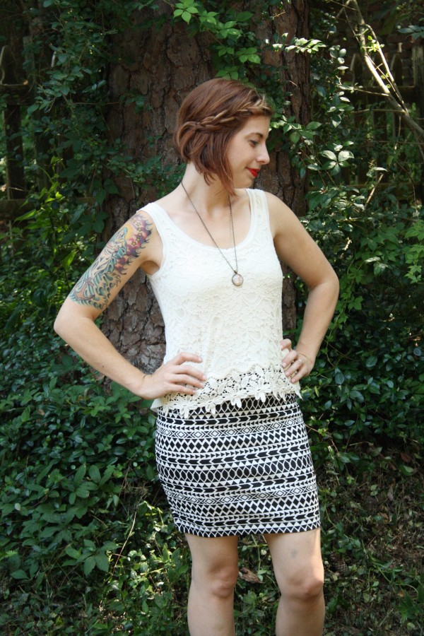 Melisa Mixed Geo Print Pencil Skirt: Renee C Stitch Fix