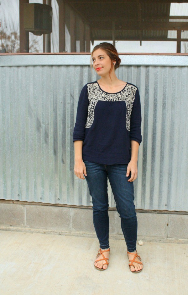 Sia Embroidery Peasant Top by Skies are Blue from Stitch Fix