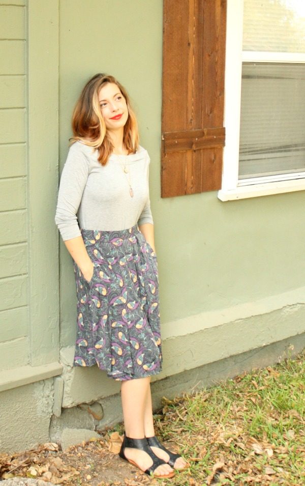 The McCord Top from Elizabeth & Clarke and the Madison skirt from LulaRoe
