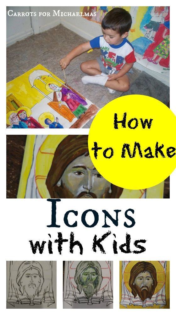 How to Make Icons with Kids//Carrots for Michaelmas