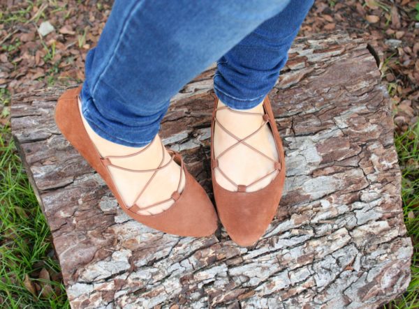 Aviee Lace Up Flat by Lucky Brand